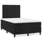 Boxspring met matras en LED fluweel zwart 120x190 cm 120 x 190 cm Zwart