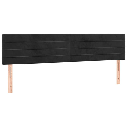 Boxspring met matras en LED fluweel zwart 120x190 cm 120 x 190 cm Zwart