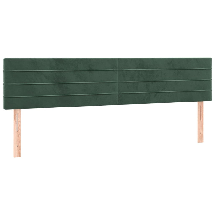 Boxspring met matras en LED fluweel donkergroen 120x190 cm 120 x 190 cm Horizontale strepen