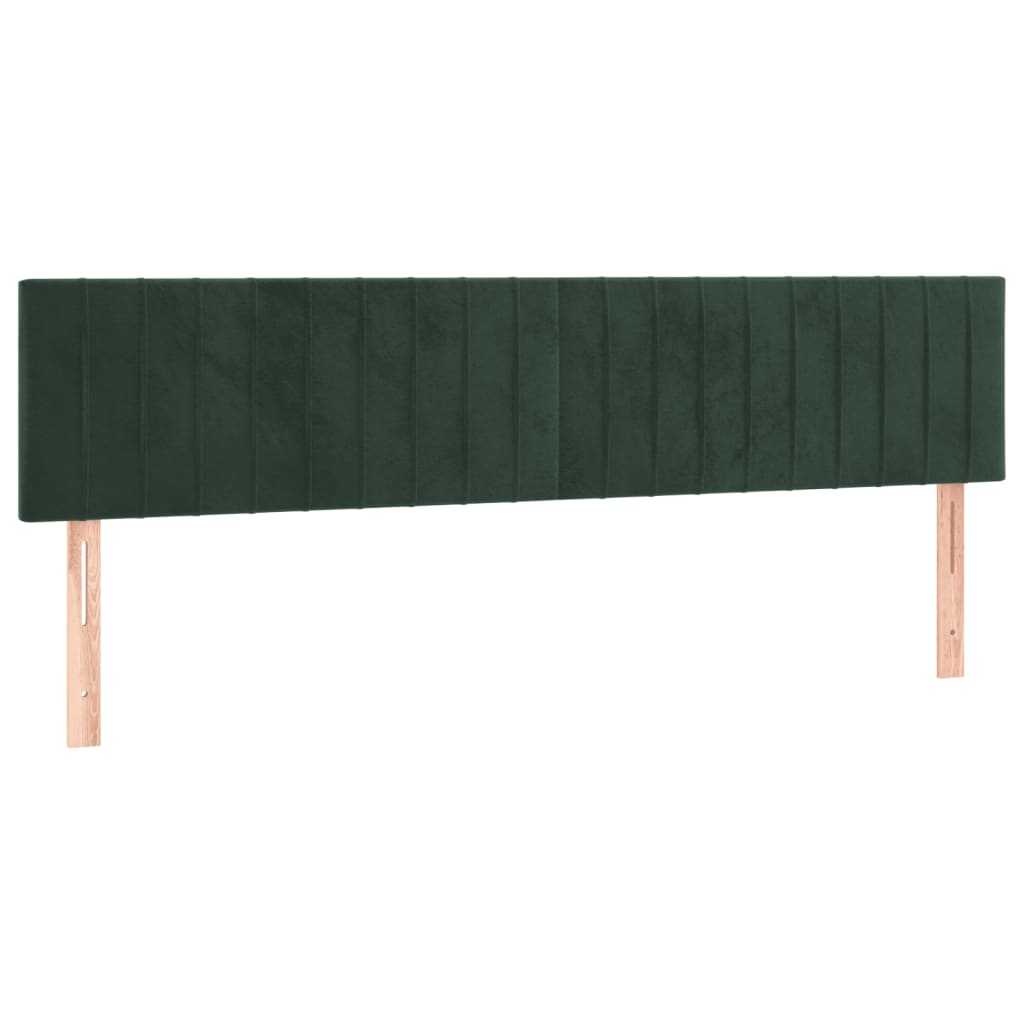 Boxspring met matras en LED fluweel donkergroen 120x190 cm