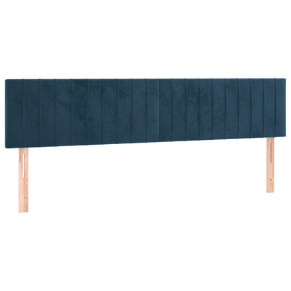 Boxspring met matras en LED fluweel donkerblauw 120x190 cm