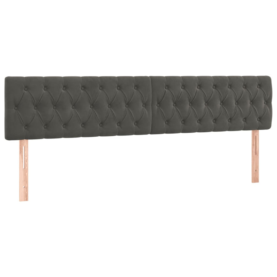 Boxspring met matras en LED fluweel donkergrijs 120x190 cm 120 x 190 cm Donkergrijs