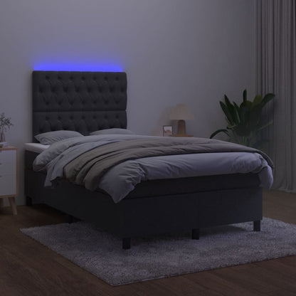 Boxspring met matras en LED fluweel zwart 120x190 cm 120 x 190 cm Zwart