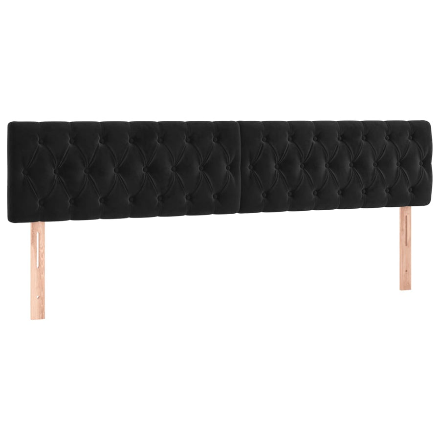 Boxspring met matras en LED fluweel zwart 120x190 cm 120 x 190 cm Zwart