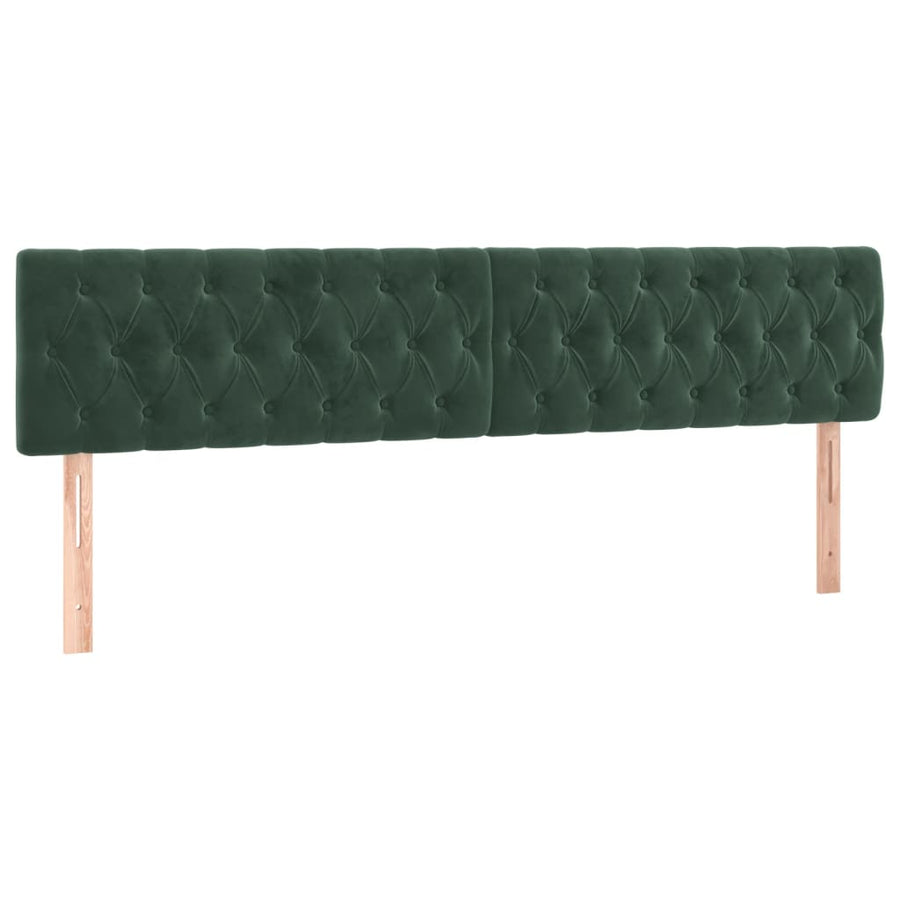 Boxspring met matras en LED fluweel donkergroen 120x190 cm