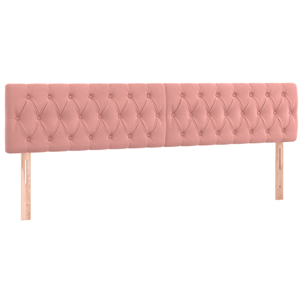 Boxspring met matras en LED fluweel roze 120x190 cm