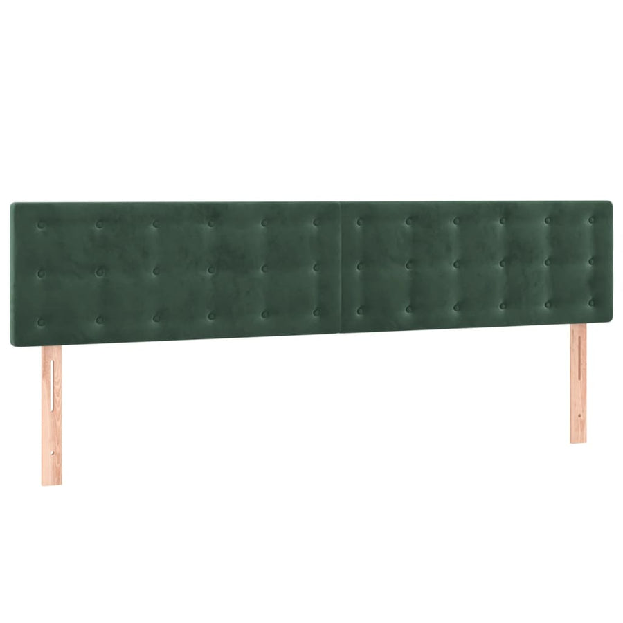 Boxspring met matras en LED fluweel donkergroen 120x190 cm