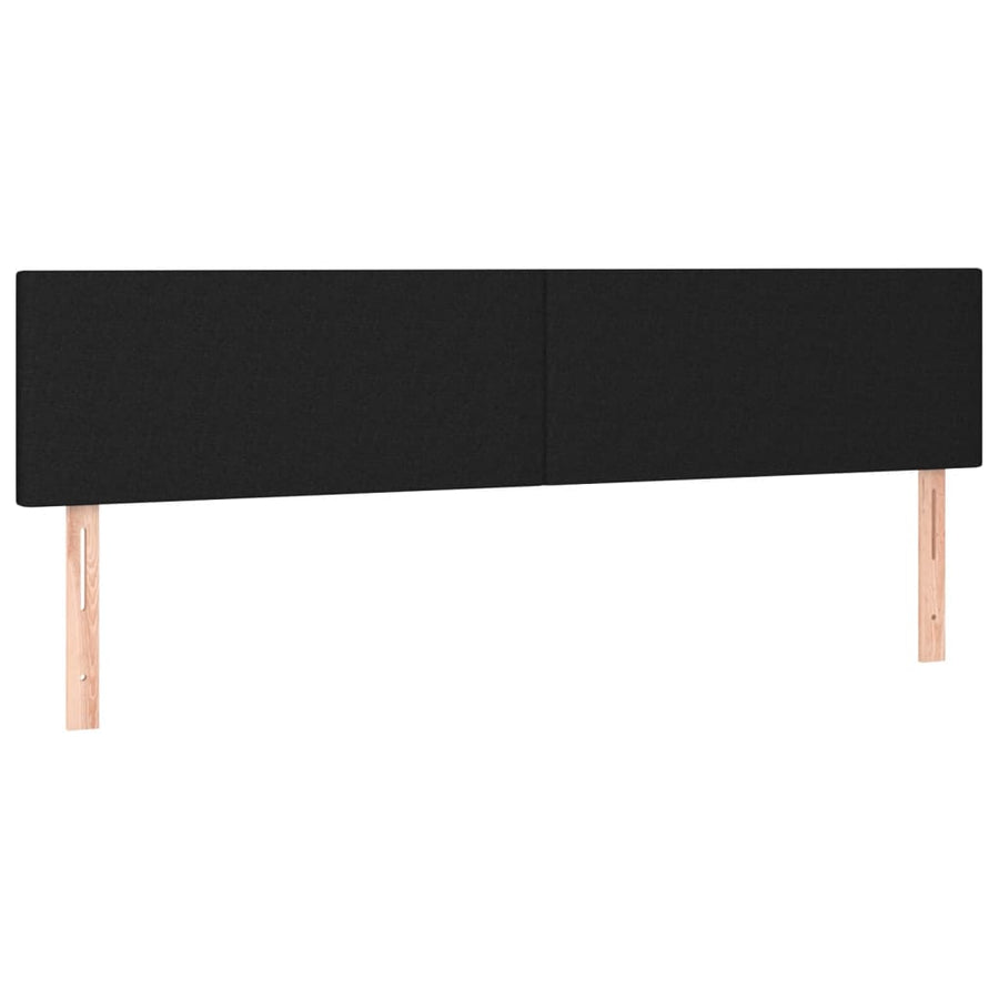 Boxspring met matras stof zwart 120x190 cm 120 x 190 cm Zwart