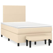 Boxspring met matras 120x190 cm crèmekleurig