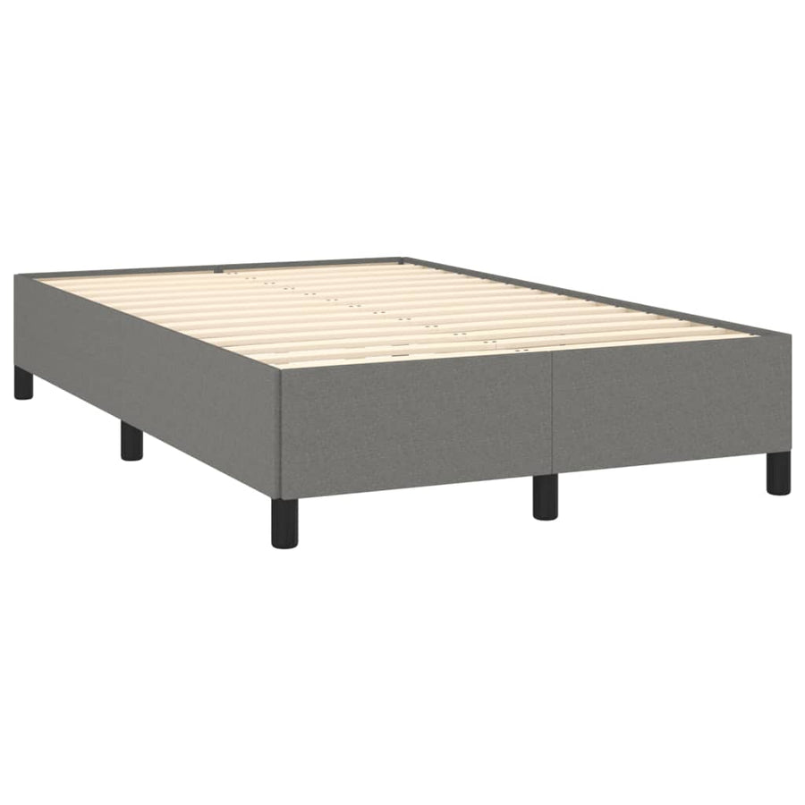 Boxspring met matras stof donkergrijs 120x190 cm 120 x 190 cm Donkergrijs