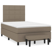 Boxspring 120x190 cm stof taupe