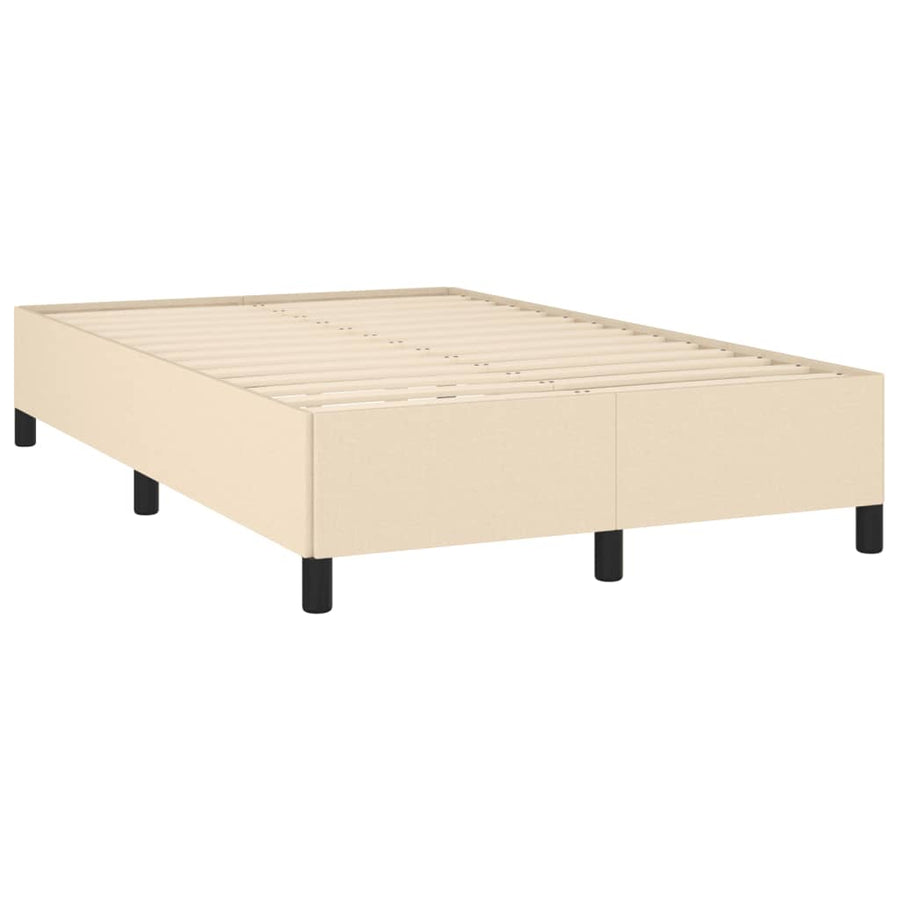 Boxspring met matras stof crèmekleurig 120x190 cm