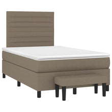 Boxspring met matras stof taupe 120x190 cm