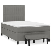 Boxspring 120x190 cm donkergrijs stof