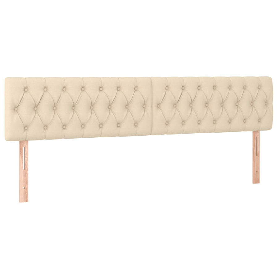 Boxspring met matras stof crèmekleurig 120x190 cm