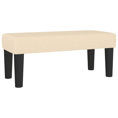 Boxspring met matras stof crèmekleurig 120x190 cm