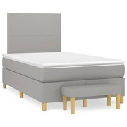 Boxspring 120x190 cm lichtgrijs met matras