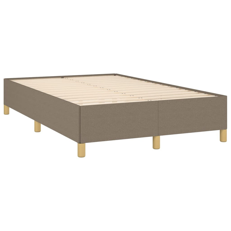 Boxspring met matras stof taupe 120x190 cm