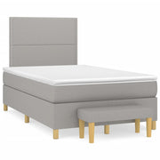 Boxspring 120x190 cm stof lichtgrijs