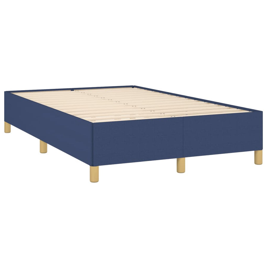 Boxspring met matras stof blauw 120x190 cm 120 x 190 cm Blauw