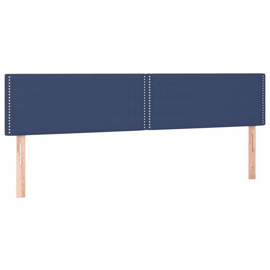 Boxspring met matras stof blauw 120x190 cm 120 x 190 cm Blauw