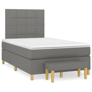 Boxspring met matras 120x190 cm donkergrijs