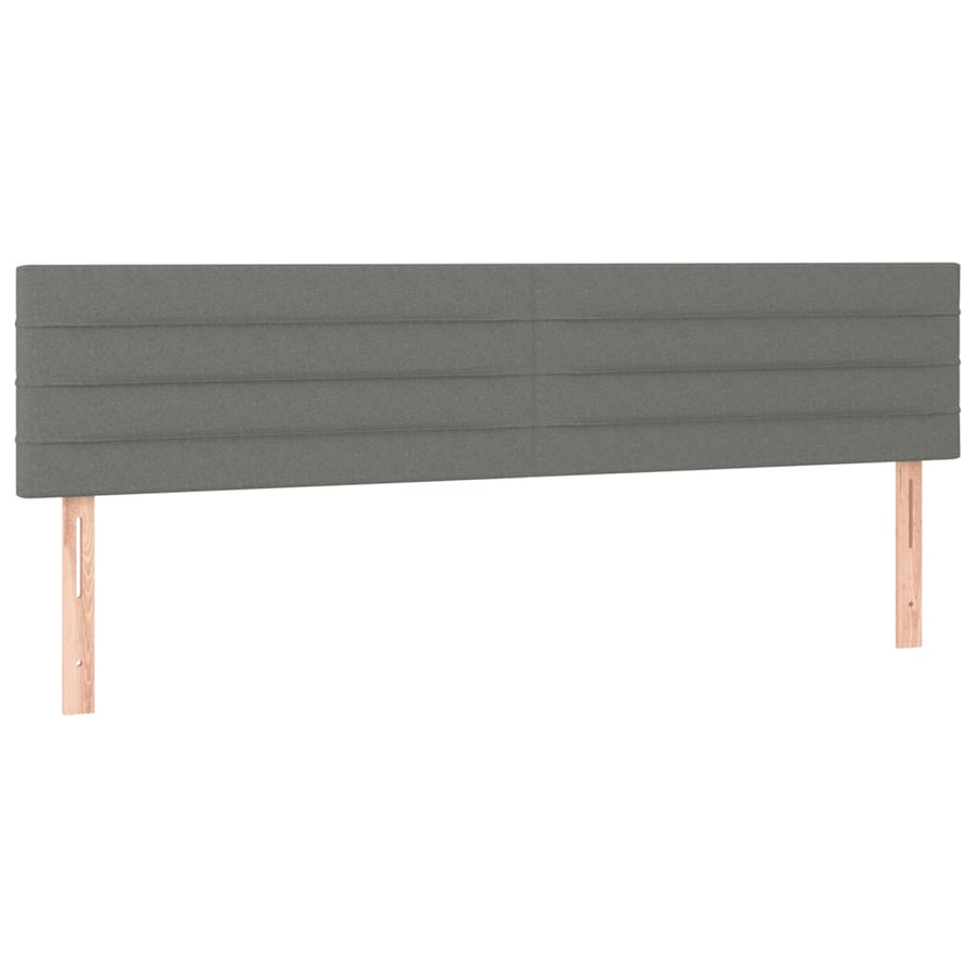 Boxspring met matras stof donkergrijs 120x190 cm 120 x 190 cm Donkergrijs