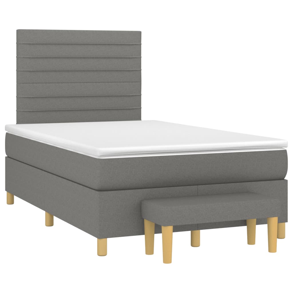 Boxspring met matras stof zwart 120x190 cm 120 x 190 cm Zwart