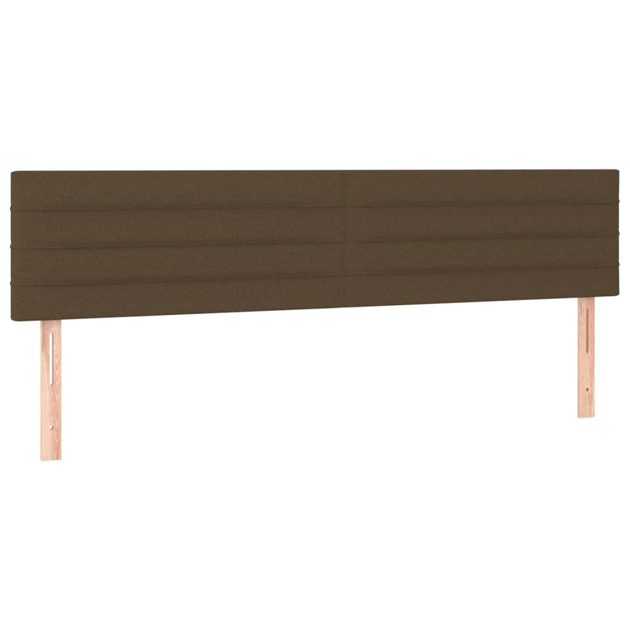 Boxspring met matras stof donkerbruin 120x190 cm