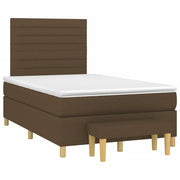 Boxspring met matras 120x190 cm donkerbruin