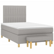 Boxspring 120x190 cm lichtgrijs met matras