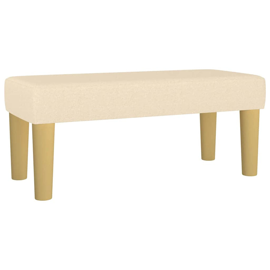 Boxspring Met Matras Stof Kleurig 120 x 190 cm Crème