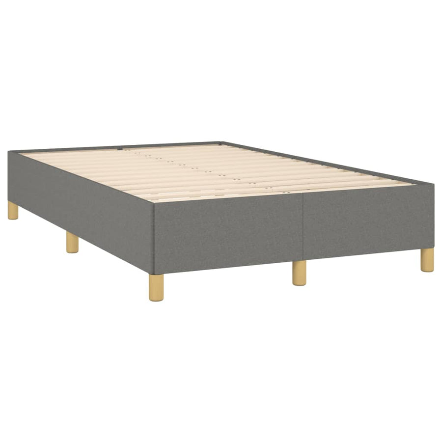 Boxspring met matras stof donkergrijs 120x190 cm 120 x 190 cm Donkergrijs