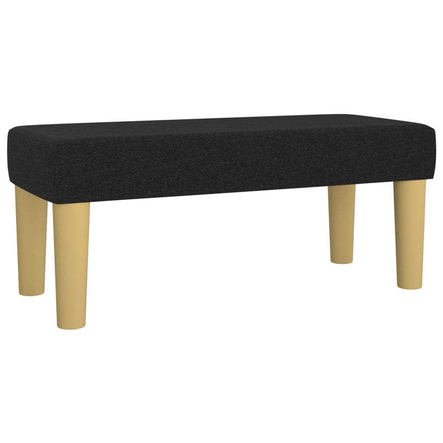 Boxspring met matras stof zwart 120x190 cm 120 x 190 cm Zwart