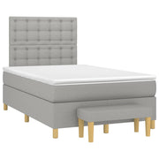 Boxspring 120x190 cm stof lichtgrijs met matras