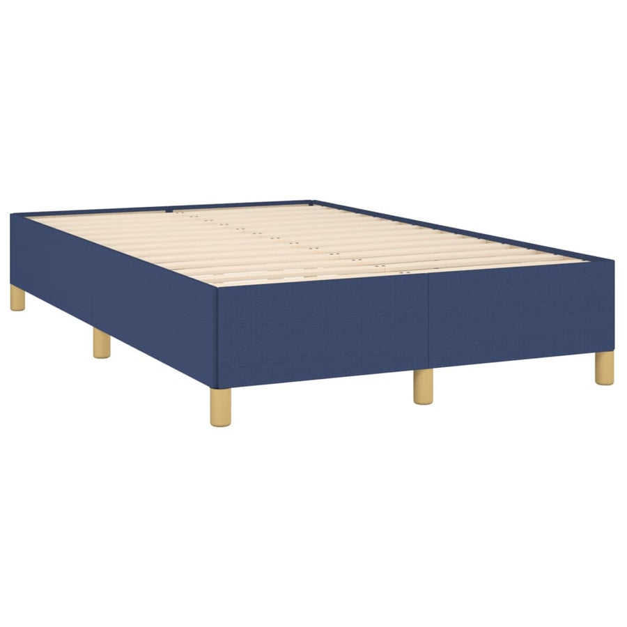 Boxspring met matras stof blauw 120x190 cm 120 x 190 cm Blauw