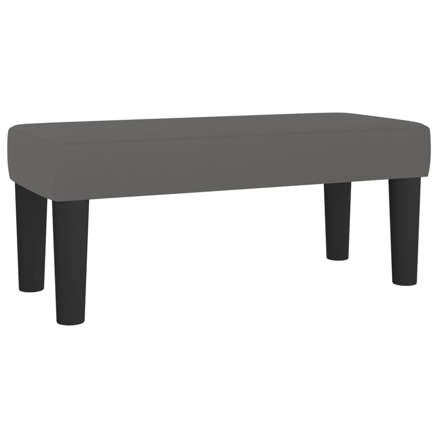 Boxspring met matras kunstleer grijs 120x190 cm 120 x 190 cm Grijs