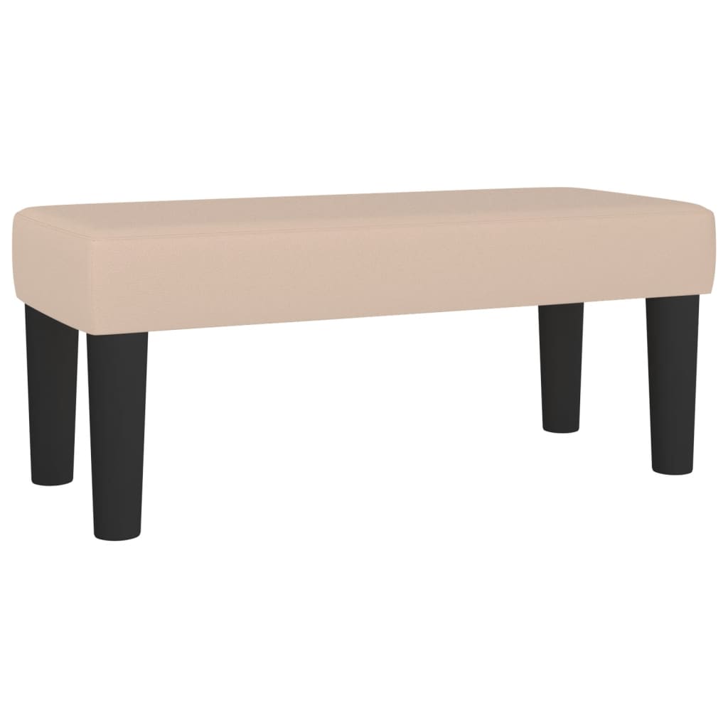 Boxspring met matras kunstleer cappuccinokleurig 120x190 cm
