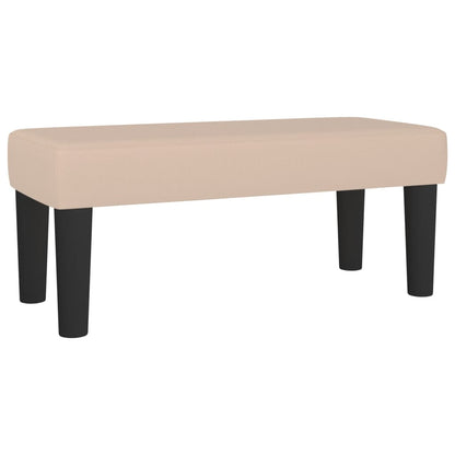 Boxspring met matras kunstleer cappuccinokleurig 120x190 cm