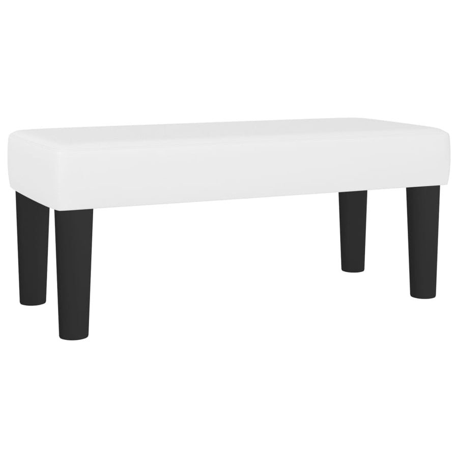 Boxspring met matras kunstleer wit 120x190 cm 120 x 190 cm Wit