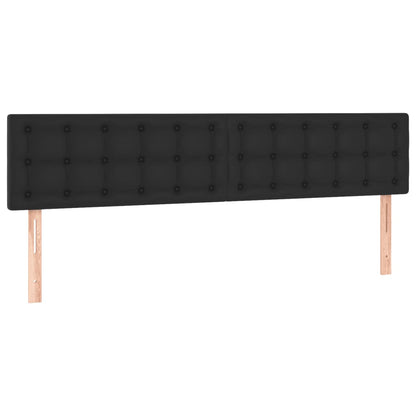 Boxspring met matras kunstleer zwart 120x190 cm 120 x 190 cm Zwart