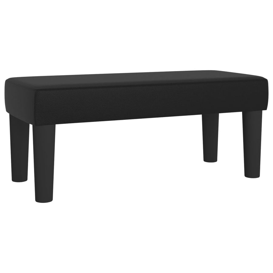 Boxspring met matras kunstleer zwart 120x190 cm 120 x 190 cm Zwart