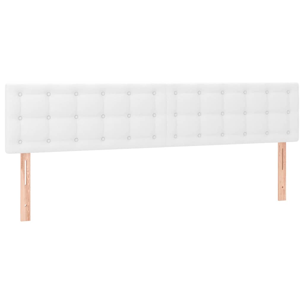 Boxspring Met Matras Kunstleer 120 x 190 cm Wit