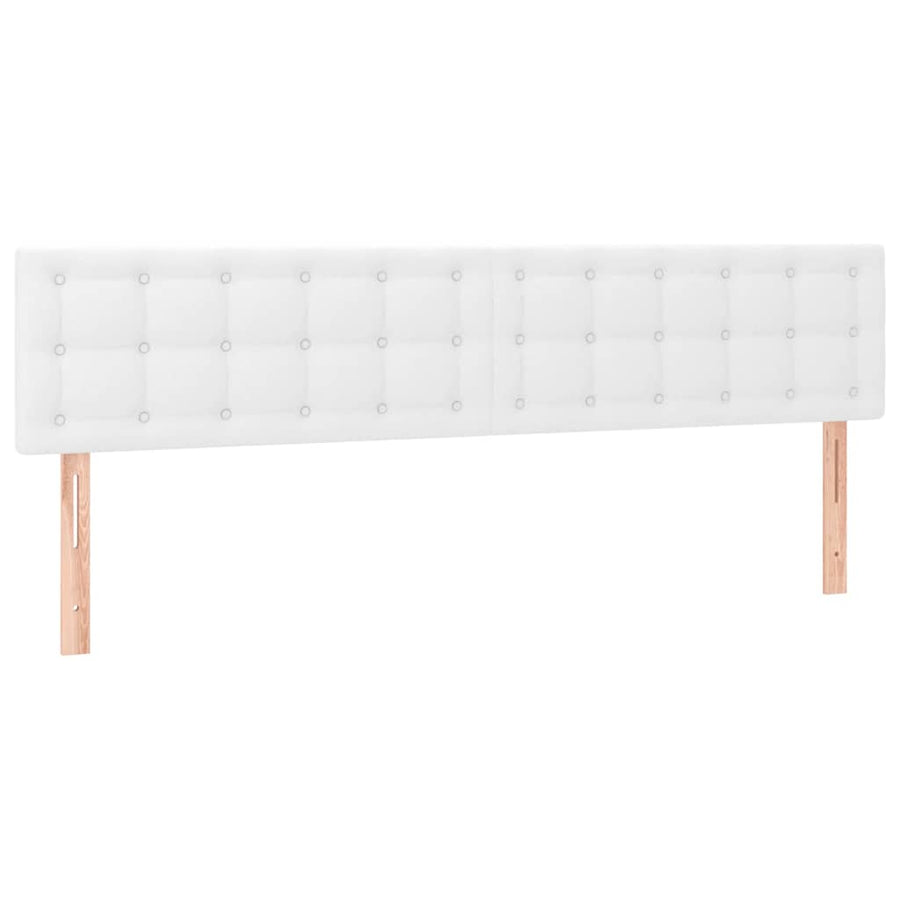 Boxspring Met Matras Kunstleer 120 x 190 cm Wit