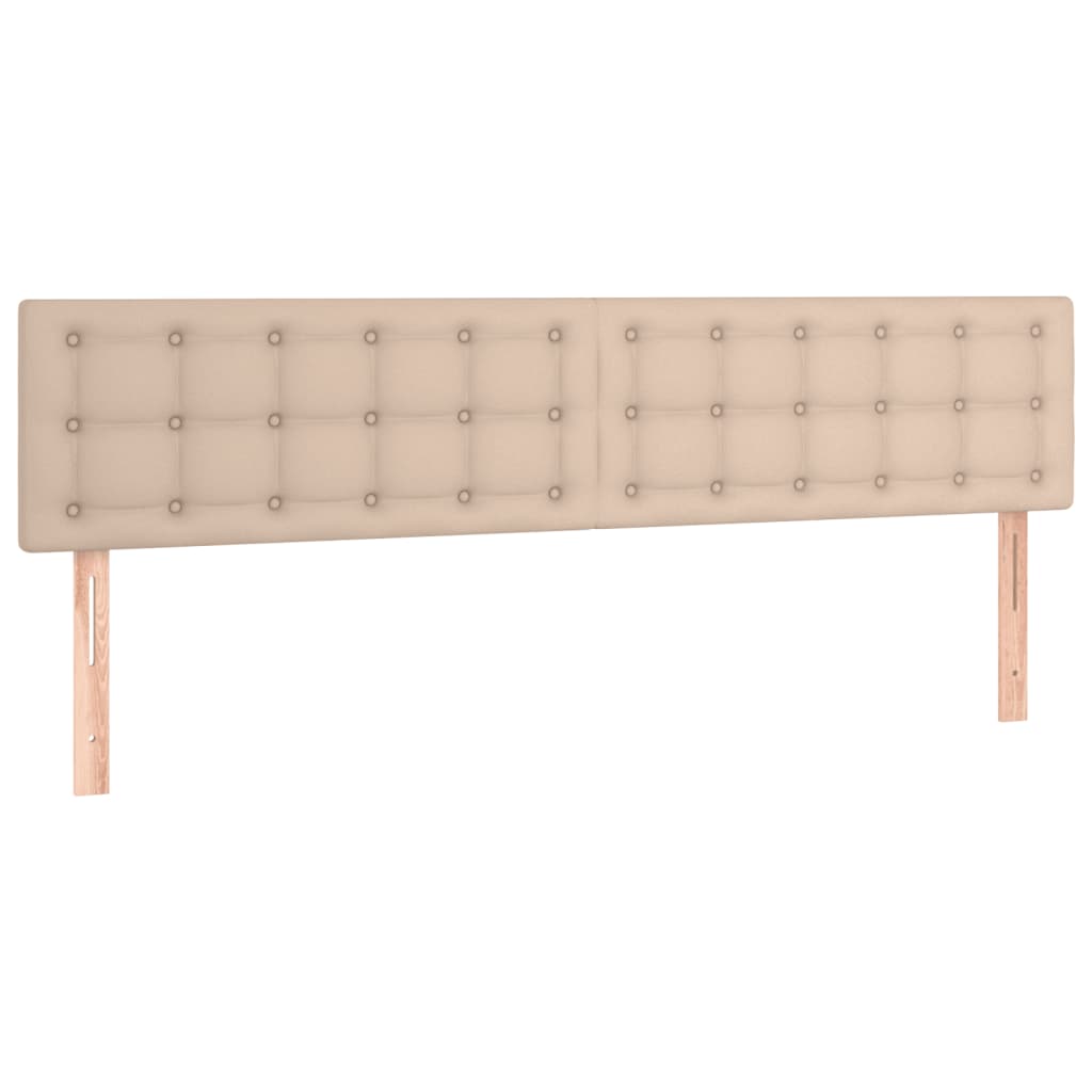 Boxspring met matras kunstleer cappuccinokleurig 120x190 cm
