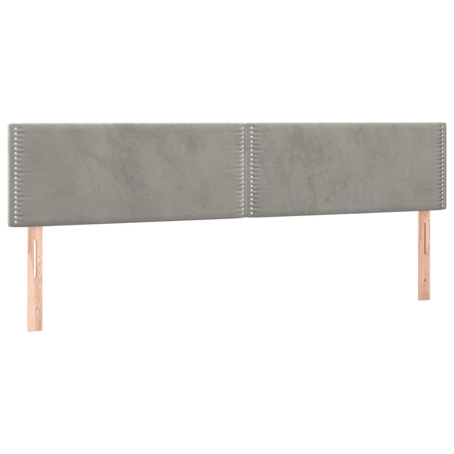 Boxspring met matras fluweel lichtgrijs 120x190 cm