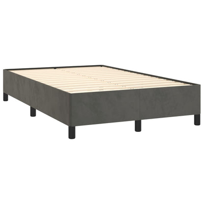 Boxspring met matras fluweel donkergrijs 120x190 cm