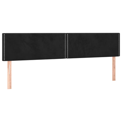 Boxspring met matras fluweel zwart 120x190 cm