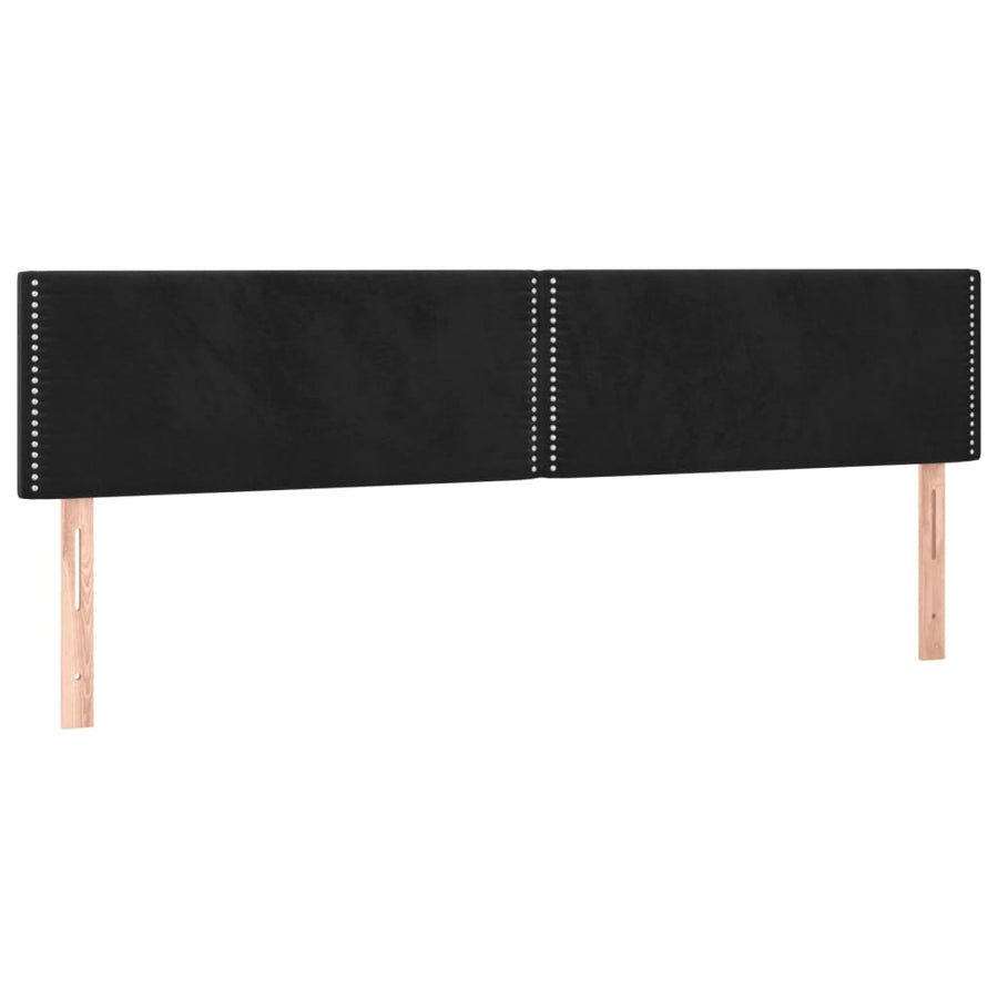 Boxspring met matras fluweel zwart 120x190 cm