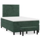 Boxspring 120x190 cm fluweel donkergroen